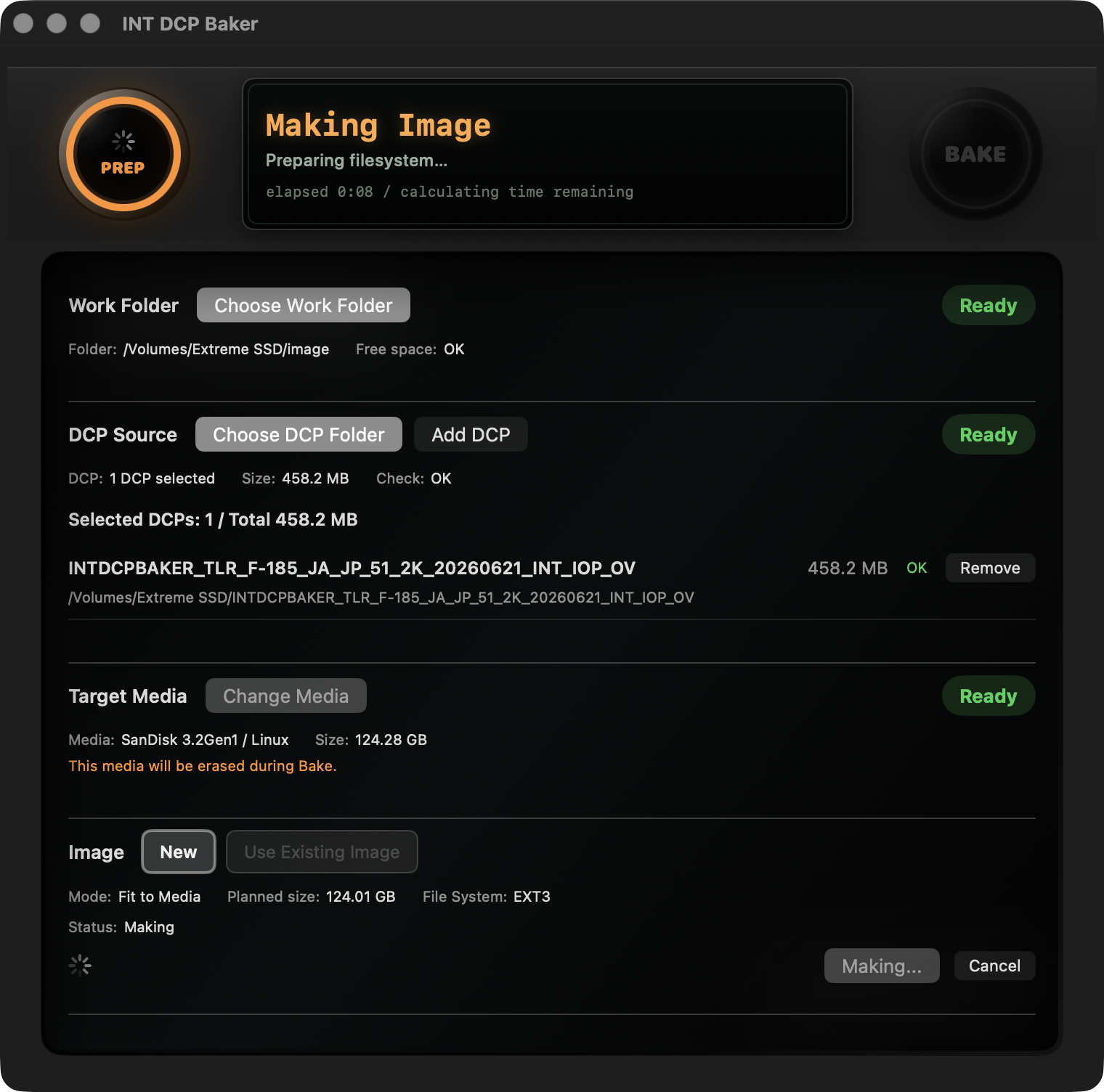 Image Creation in progress
