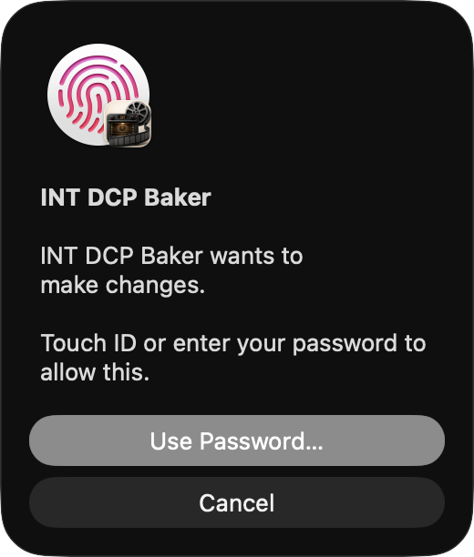 First macOS authorization