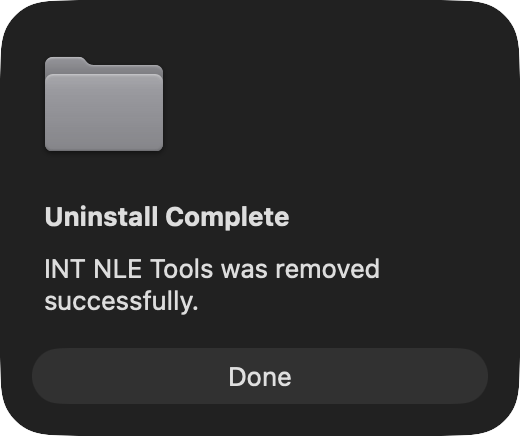 Uninstall complete